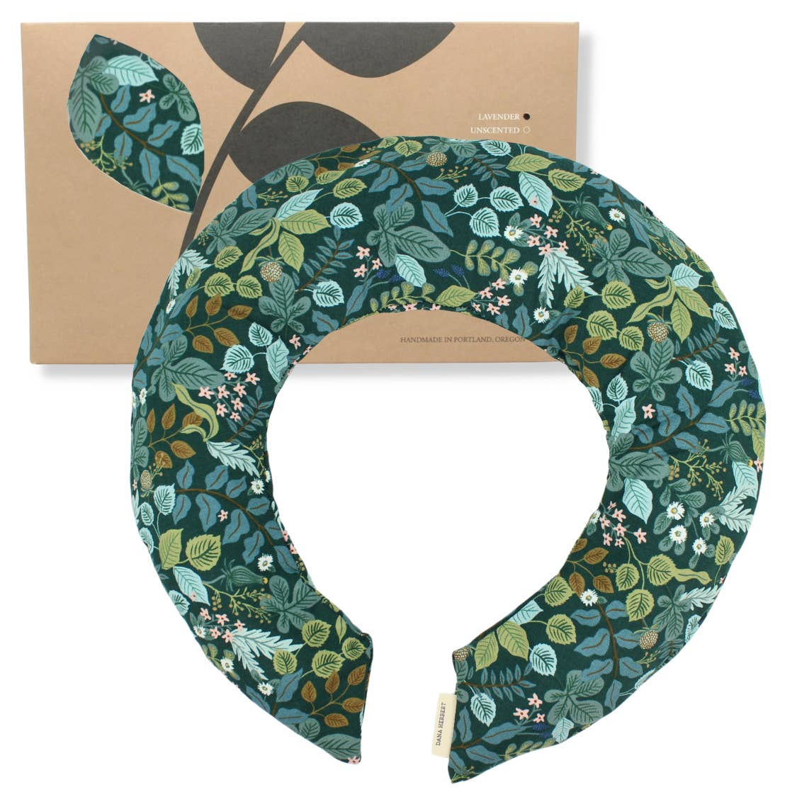 Hunter Green Floral Aromatherapy Neck Wrap (Unscented)