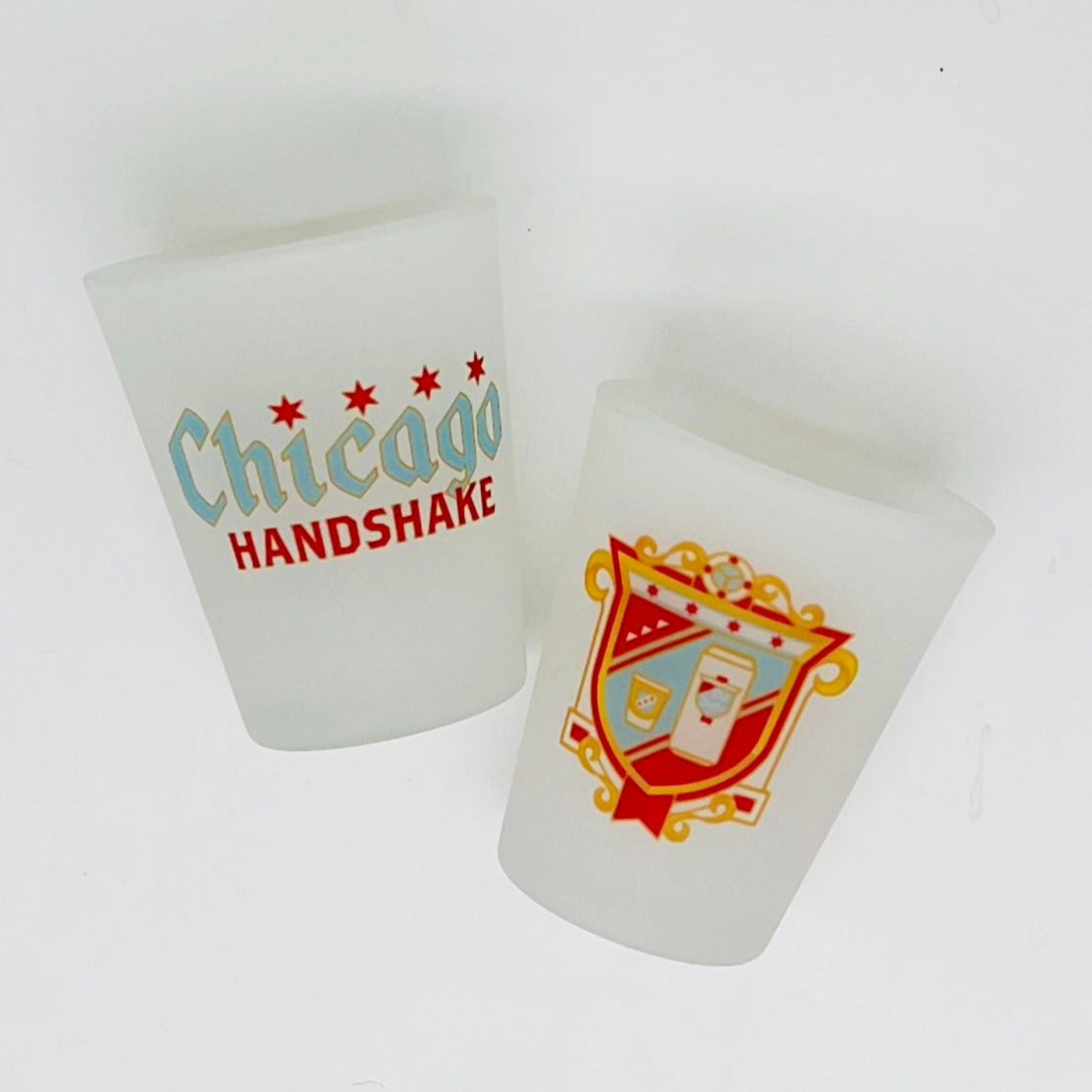 Chicago Handshake Shot Glass