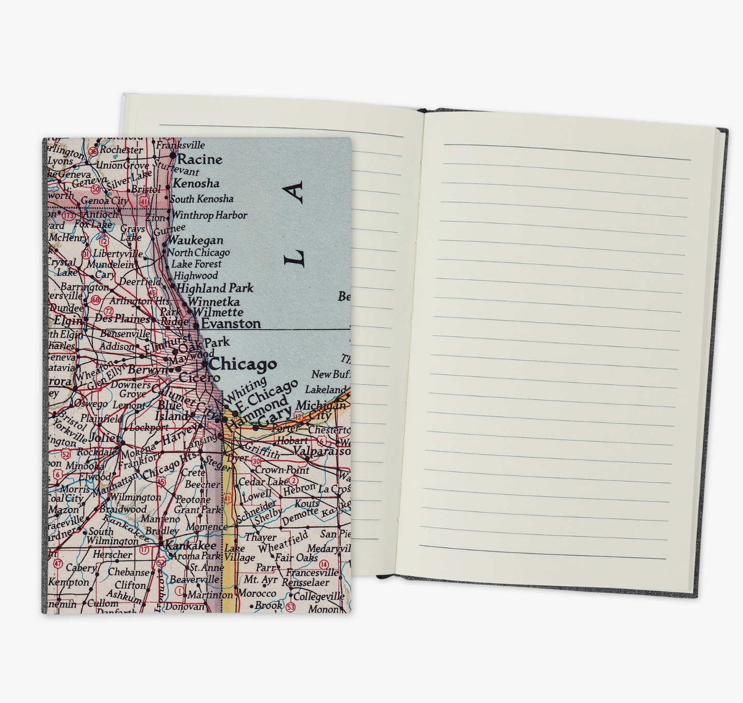 5" x 8" Chicago Illinois Map Journal