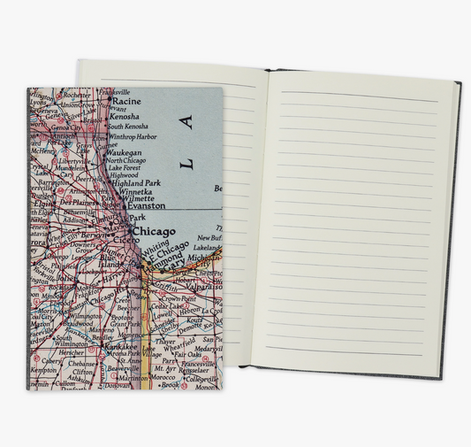5" x 8" Chicago Illinois Map Journal