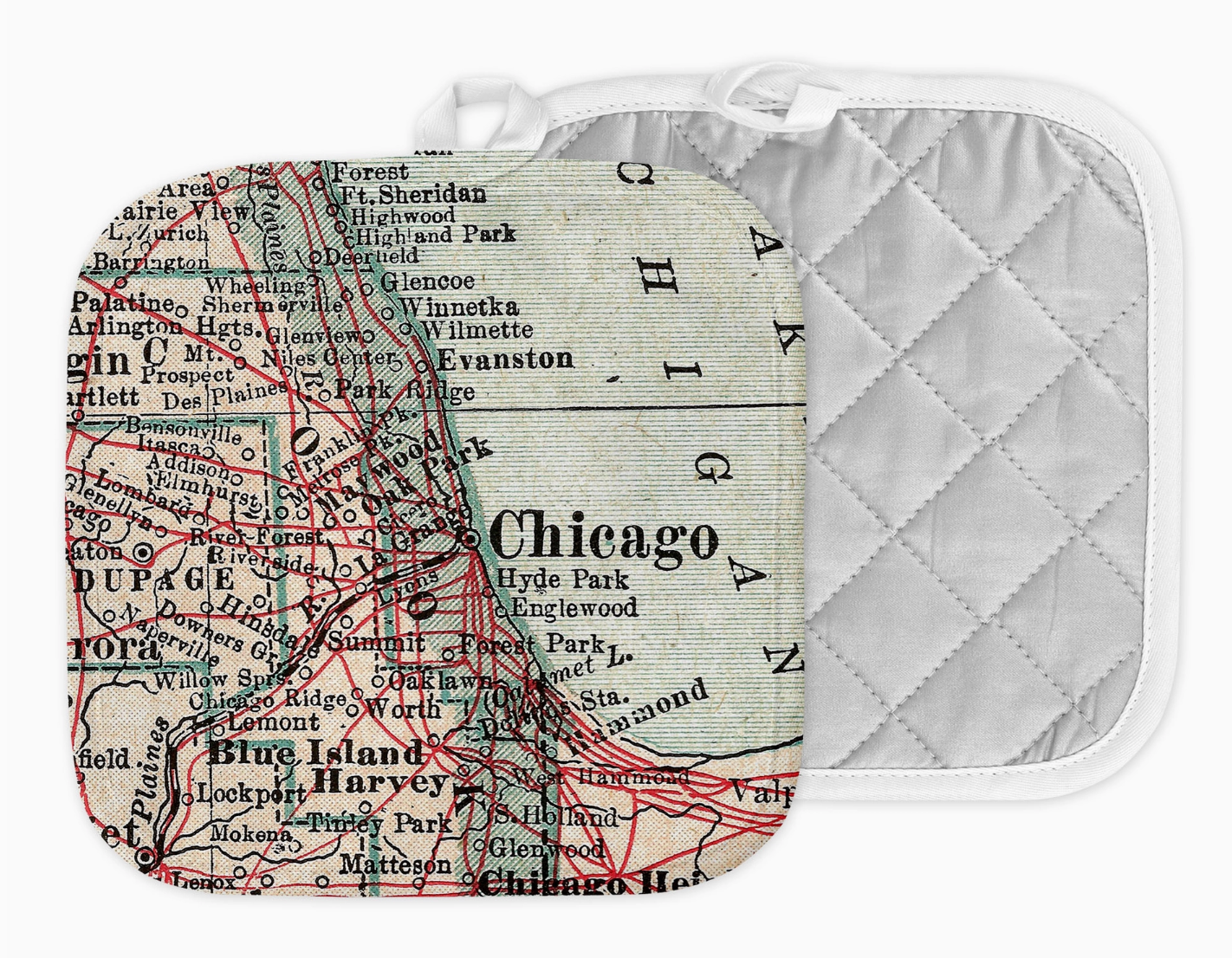 Chicago Map Pot Holder