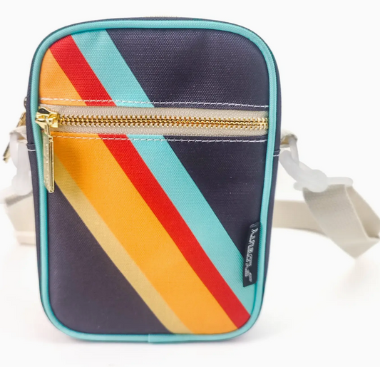 Retro Stripe Crossbody Bag