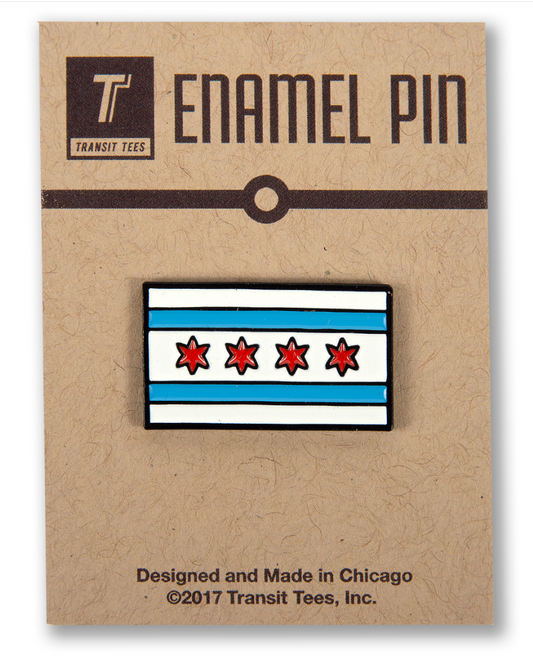 Chicago Flag Enamel Pin