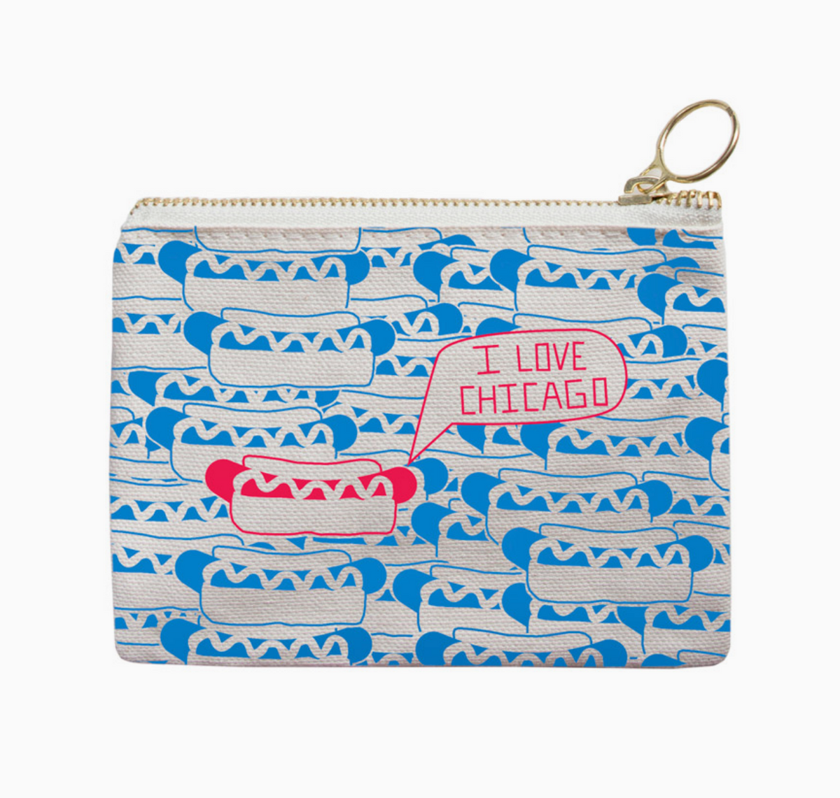 I Love Chicago Hotdog Coin Purse