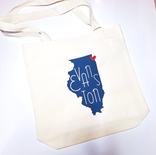 Evanston, Illinois Love Tote Bag