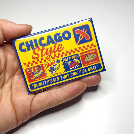 Chicago Style Hot Dog Magnet