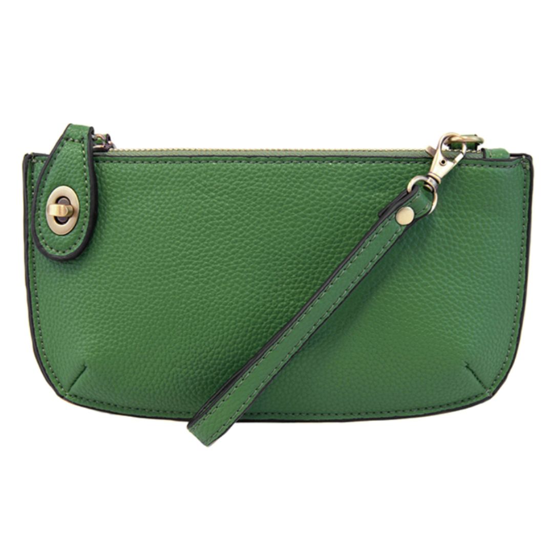 Kelly Green Crossbody Wristlet Clutch