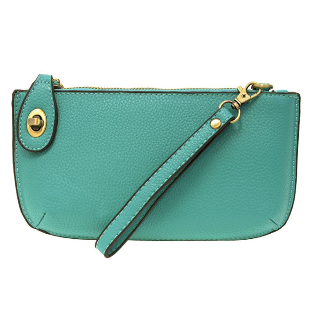 Mayan Green Crossbody Wristlet Clutch