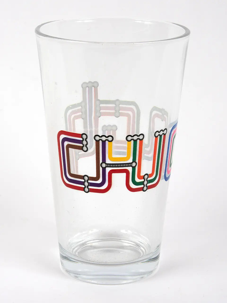 Chicago Transit Type Pint Glass