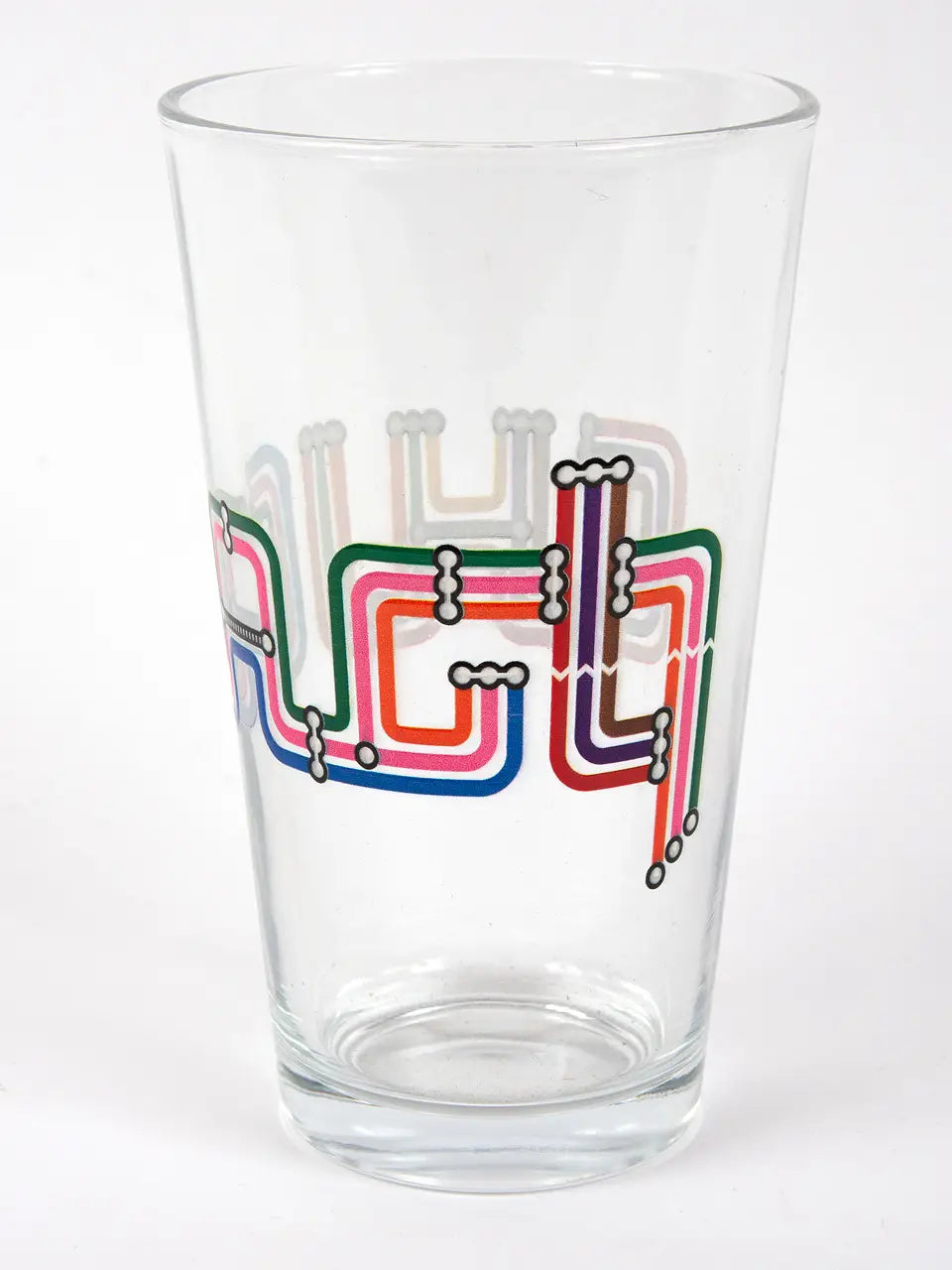 Chicago Transit Type Pint Glass