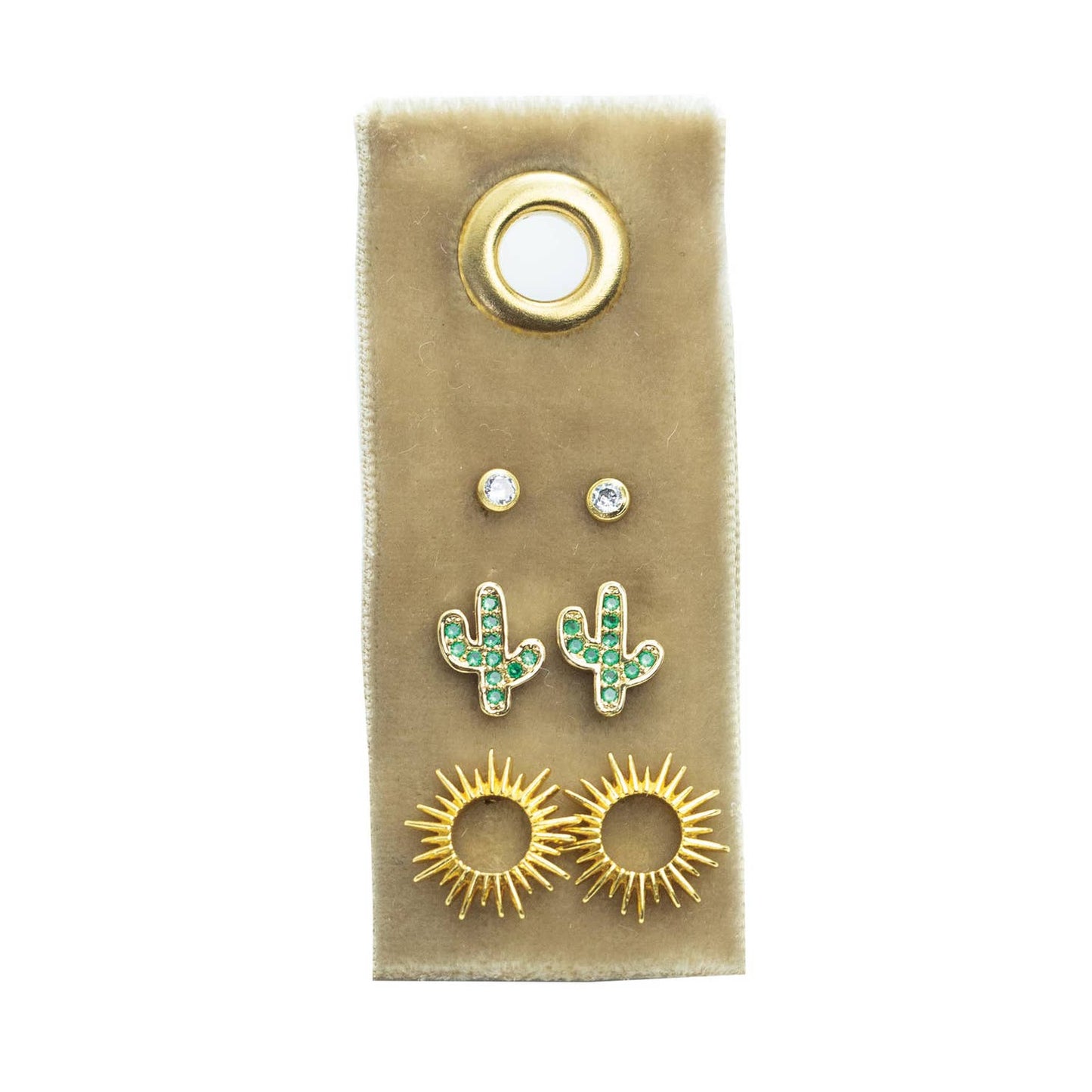 Cactus Stud Gift Set - 3 Pairs of Earrings