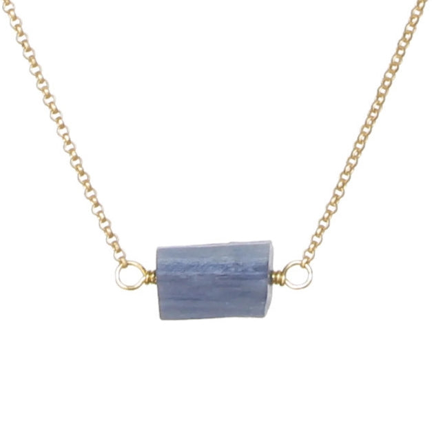 Zeeba Necklace: Gold & Kyanite
