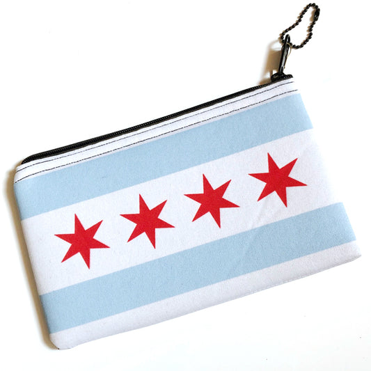 8" x 5" Chicago Flag Pouch
