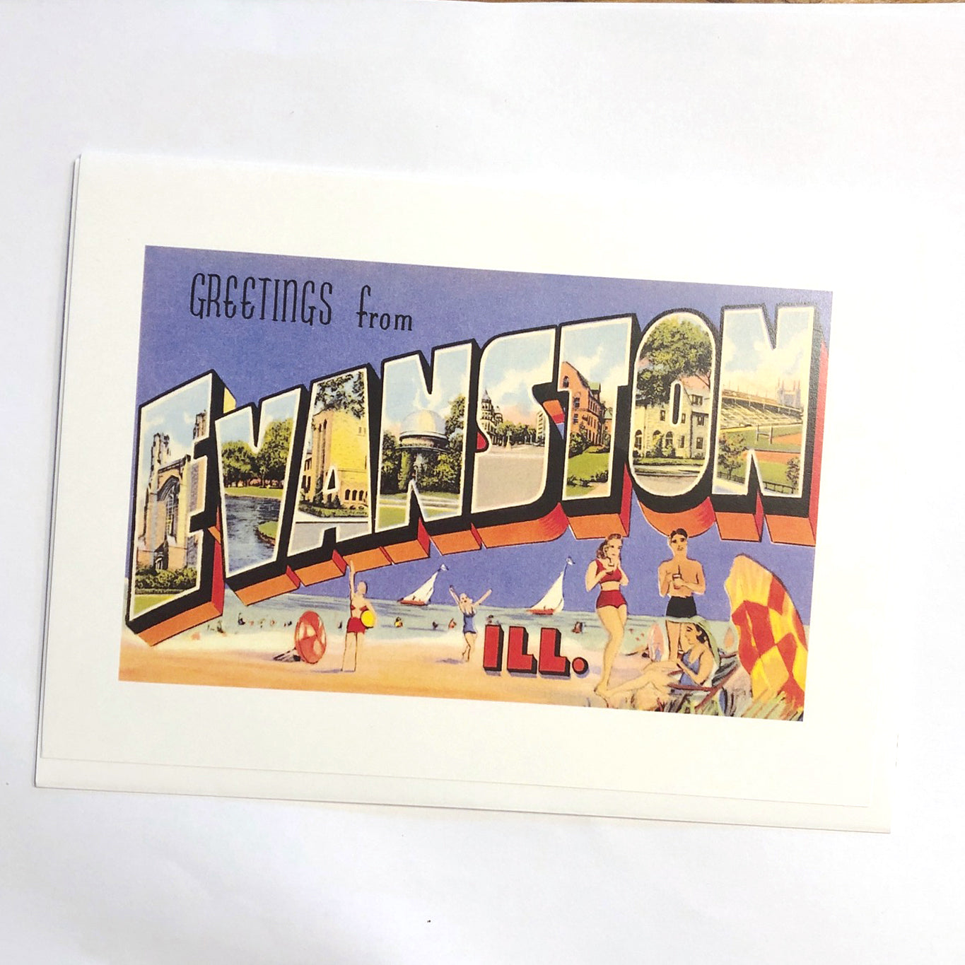 Greetings From Evanston Greeting Card