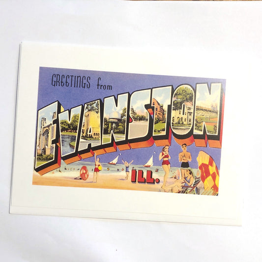 Greetings From Evanston Greeting Card