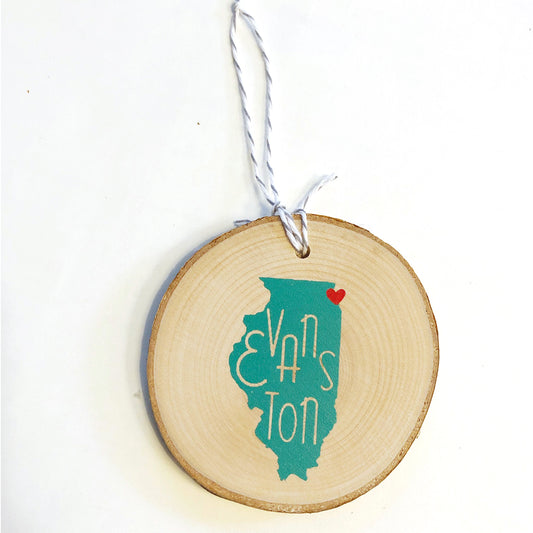Turquoise Evanston Love Ornament