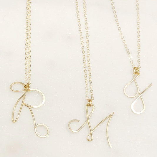 Gold Initial Necklace