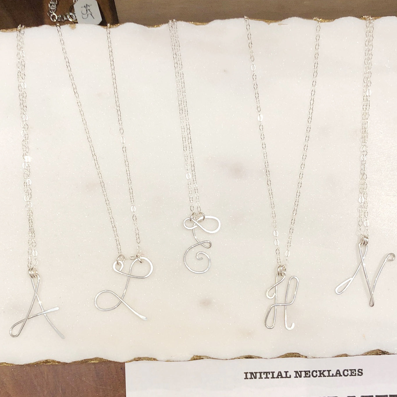 Silver Initial Necklace