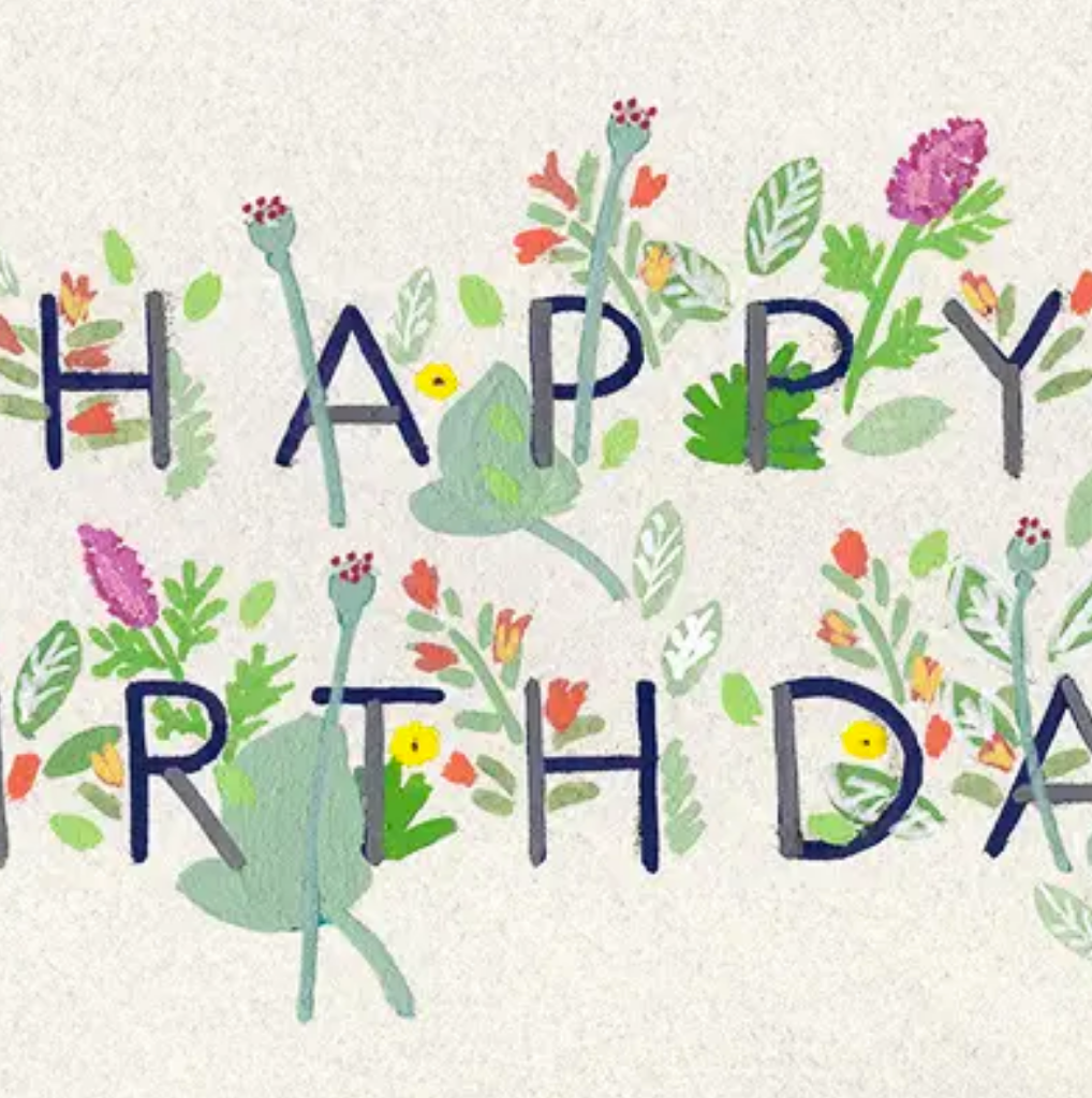 Happy Birthday Floral Card