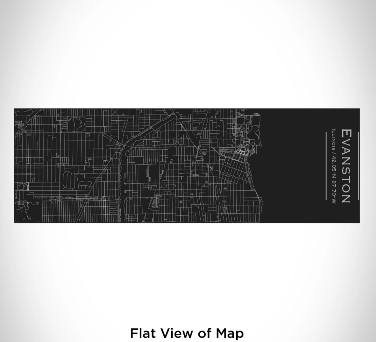 Evanston Map 10oz. Insulated Cup - Black