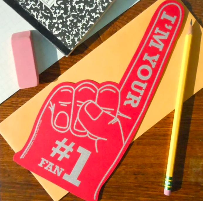 #1 Fan "Foam" Finger Greeting Card