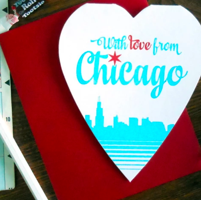 With Love From Chicago Greeting Card