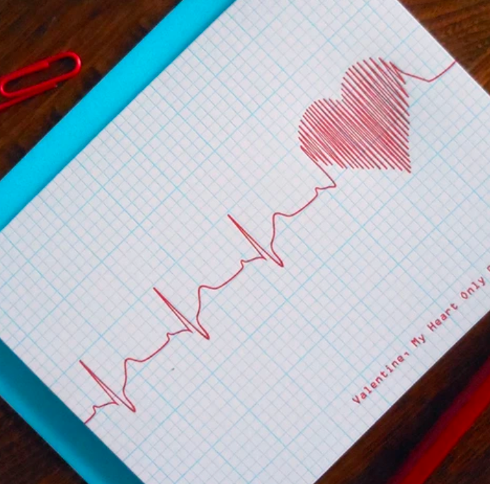 Valentine Heartbeat Greeting Card