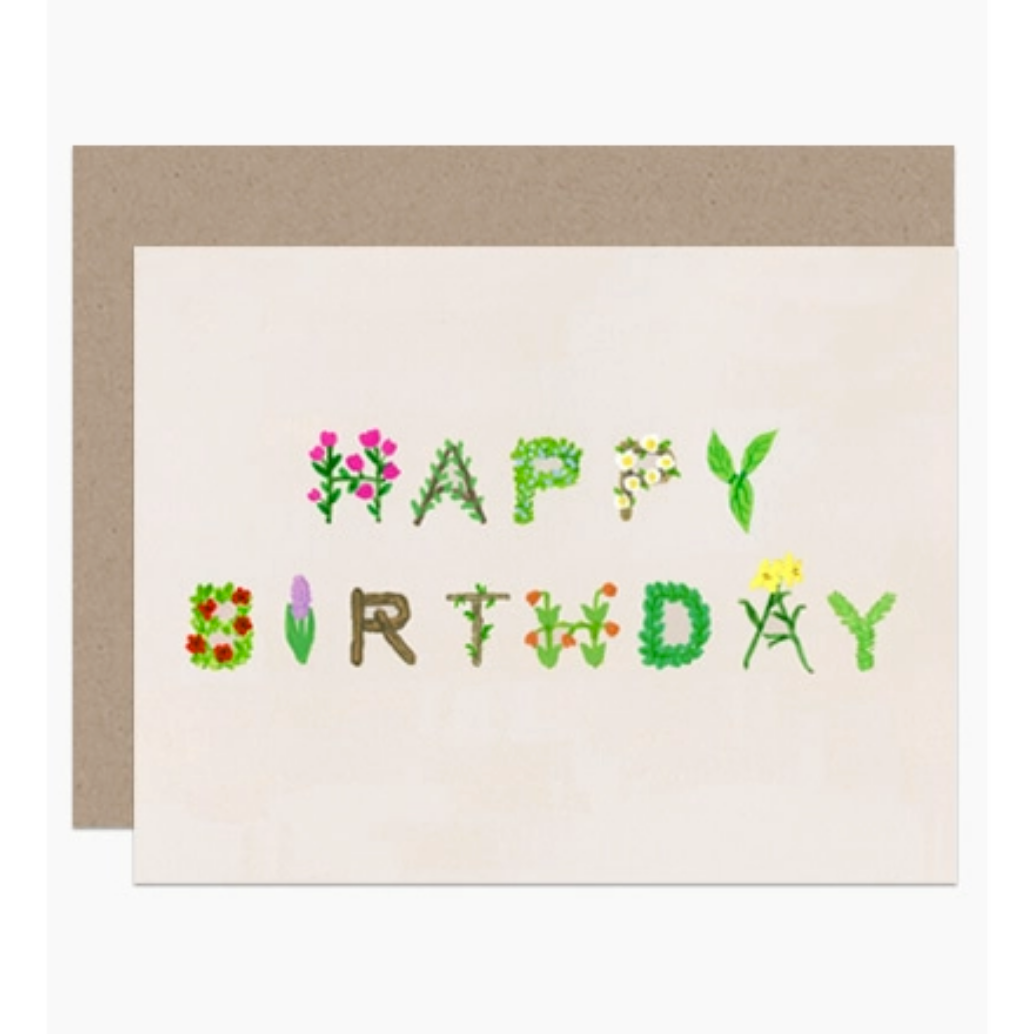 Happy Birthday Natural Card