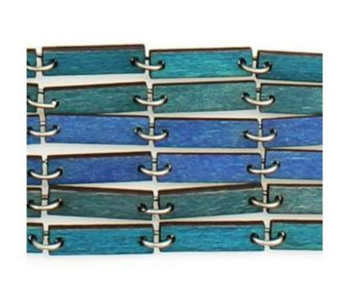 Aqua Pride Wooden Bracelet