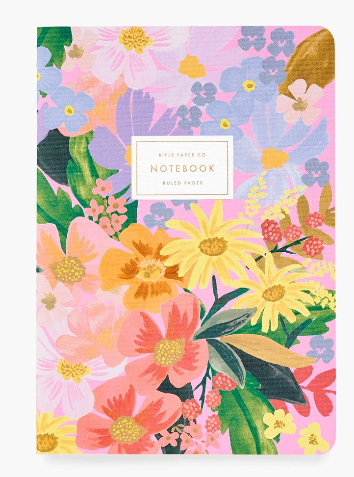 Marguerite Stitched Notebook - Set of 3