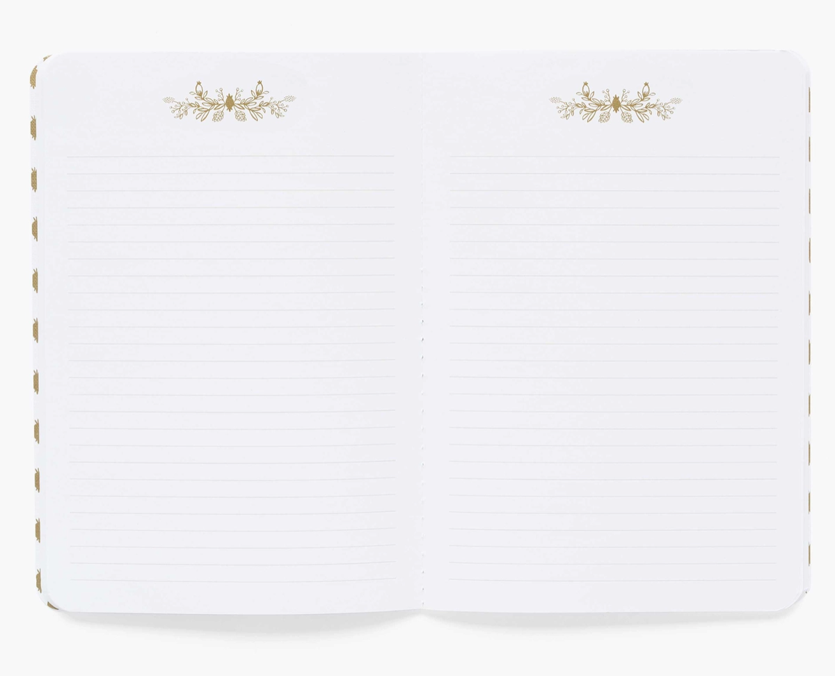 Marguerite Stitched Notebook - Set of 3