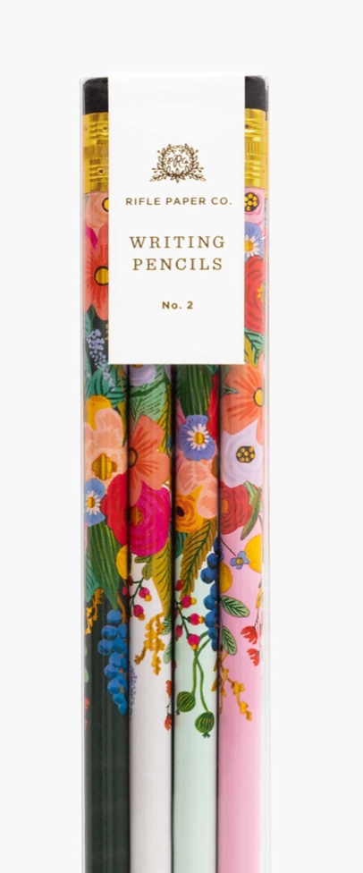 Assorted Floral Pencils (Set of 12)