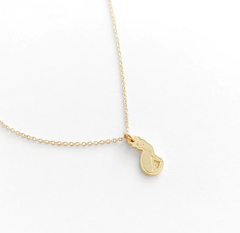 Magic Charm Kitten Necklace (Gold)