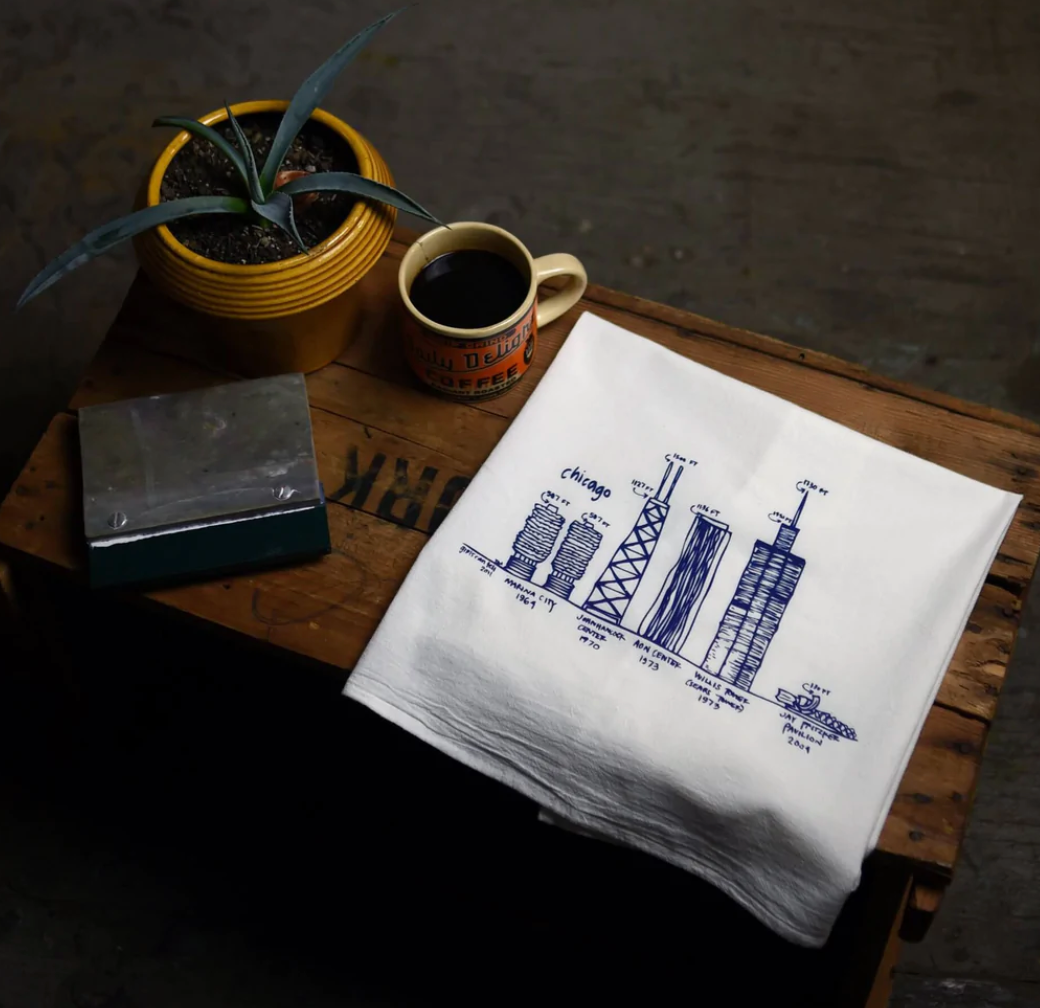 Chicago Building Tea Towel