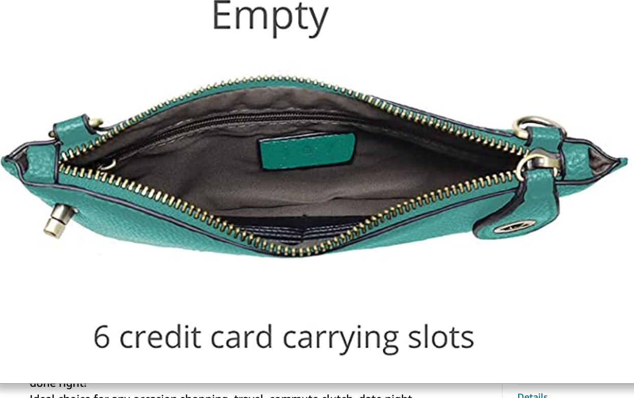 Teal Crossbody Wristlet Clutch