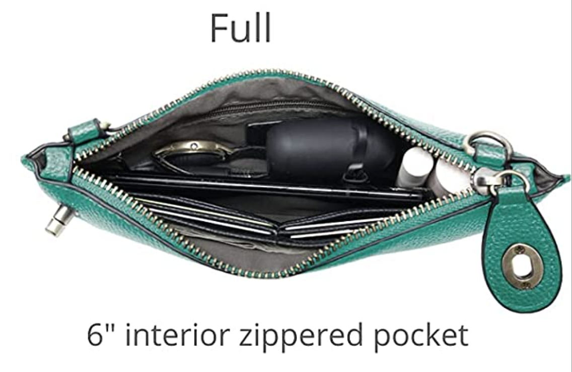 Teal Crossbody Wristlet Clutch
