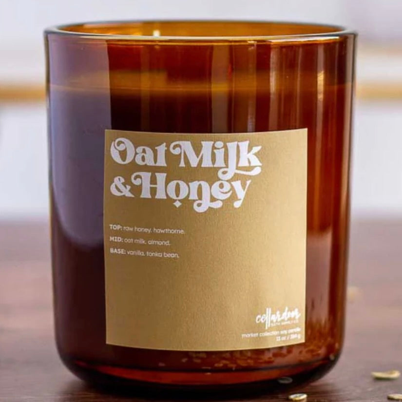 Oak Milk & Honey - 13 oz wood wick/soy candle