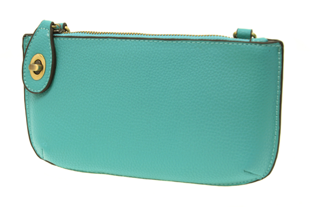 Mayan Green Crossbody Wristlet Clutch