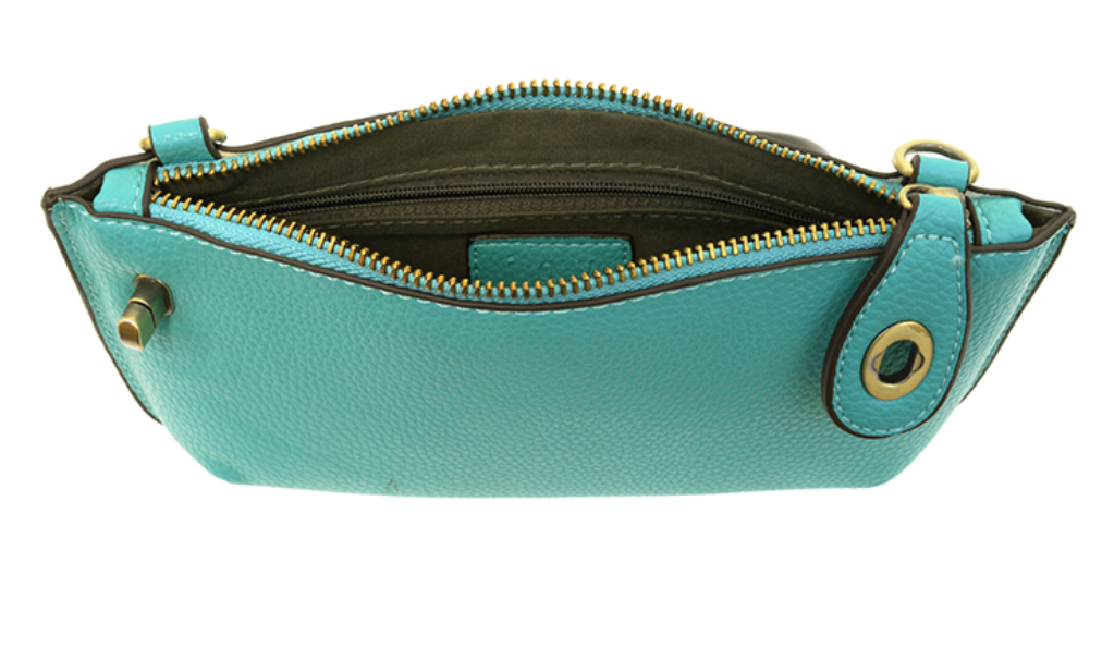 Mayan Green Crossbody Wristlet Clutch