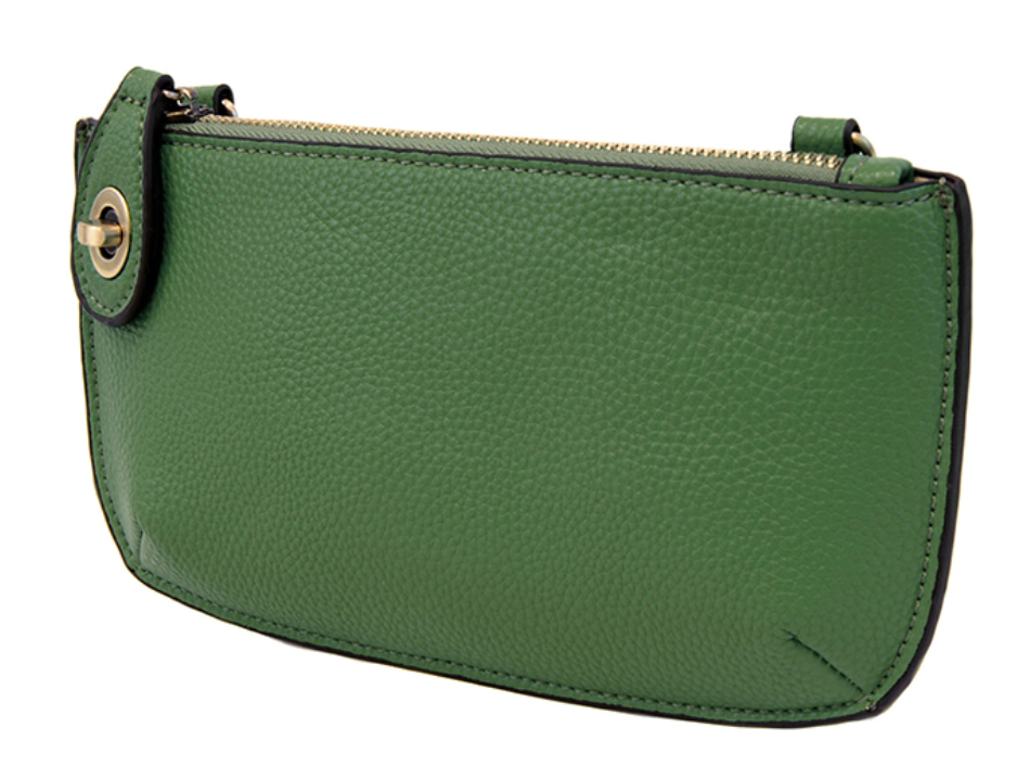 Kelly Green Crossbody Wristlet Clutch