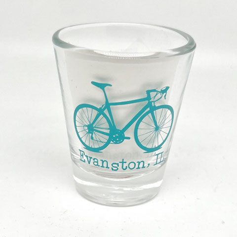 Evanston Bicycle Shot Glass