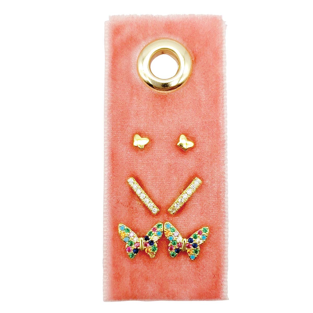 Butterfly Stud Gift Set - 3 Pairs of Earrings