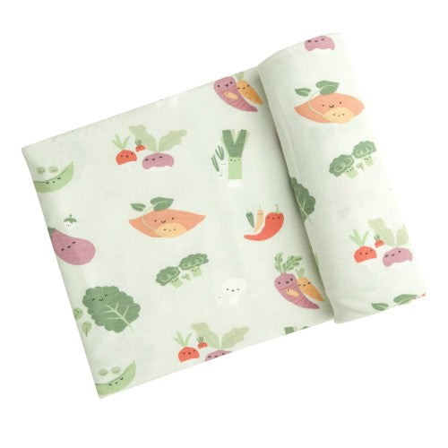 Veggie Family Swaddle Baby Blanket