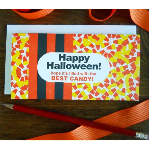 Happy Halloween Candy Corn Card