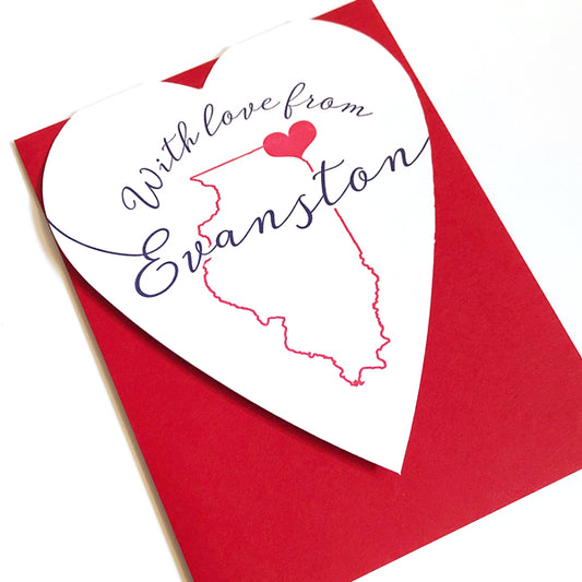 Love From Evanston, IL Card