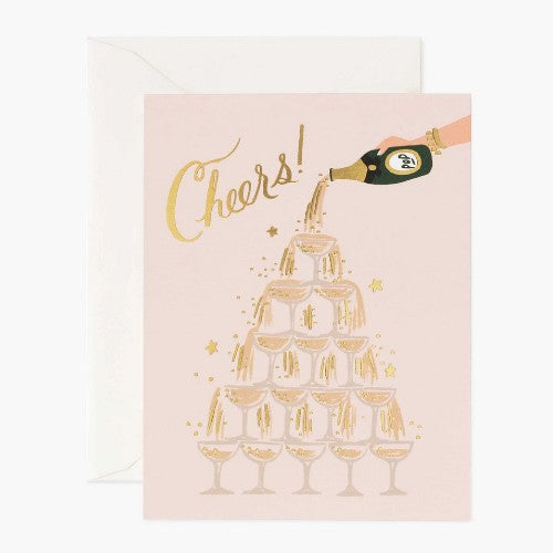 Champagne Cheers Wedding Card