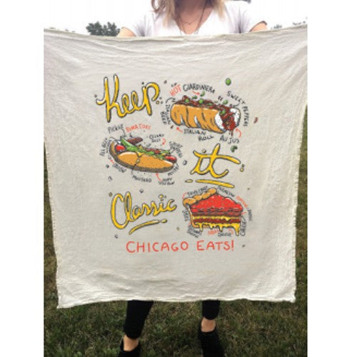 Classic Chicago Eats Tea Towel