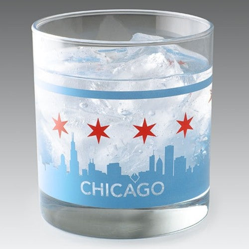 Chicago Skyline Lo-ball Glass