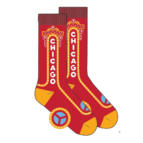 Large/Men's Chicago Theater Socks
