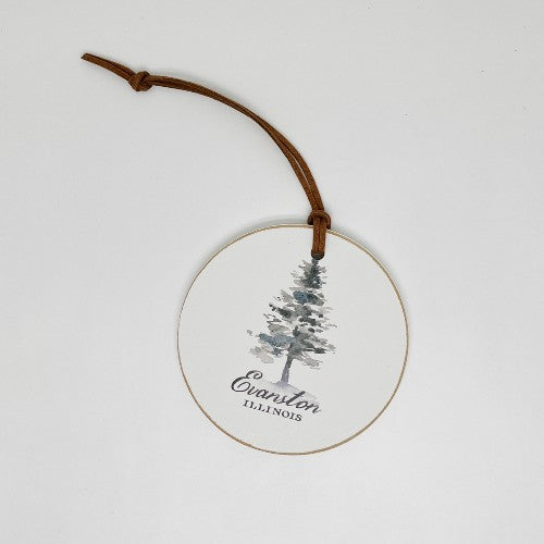 Evanston Illinois Tree Disc Ornament